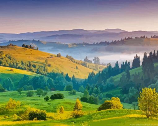 Carpathian Mountains Nature Paint By Numbers