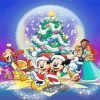 Disney Christmas Cartoon Characters Paint By Numbers