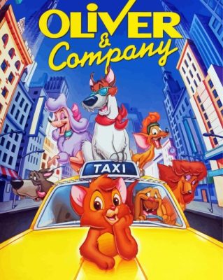 Disney Oliver And Company Poster Paint By Numbers