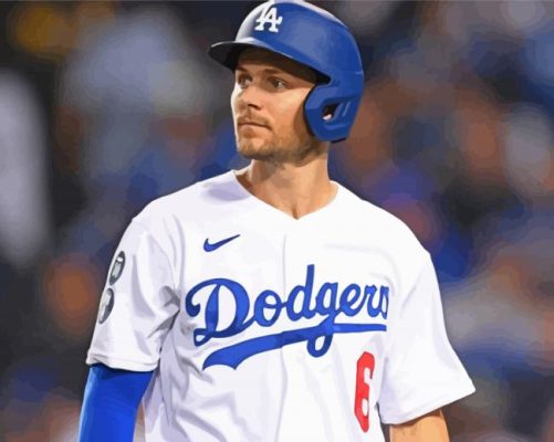 Dodger Baseball Player Paint By Numbers