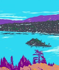 Emerald Bay Illustration Paint By Numbers