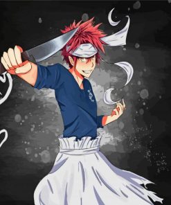 Food Wars Anime Soma Yukihira Paint By Numbers