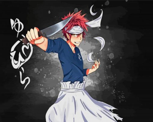 Food Wars Anime Soma Yukihira Paint By Numbers