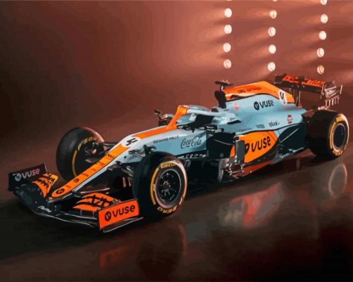 Formula One McLaren Race Car Paint By Numbers