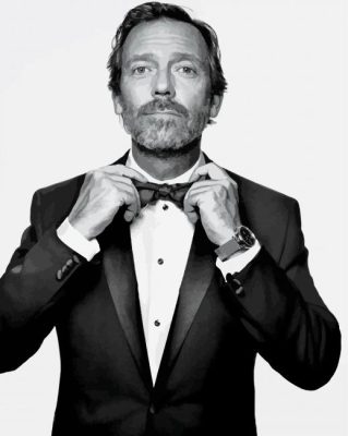 Hugh Laurie Black And White Paint By Numbers