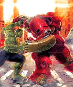 Hulk And Iron Man Marvel Heroes Paint By Numbers