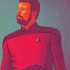 Illustration Commander Riker William Paint By Numbers