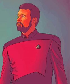 Illustration Commander Riker William Paint By Numbers