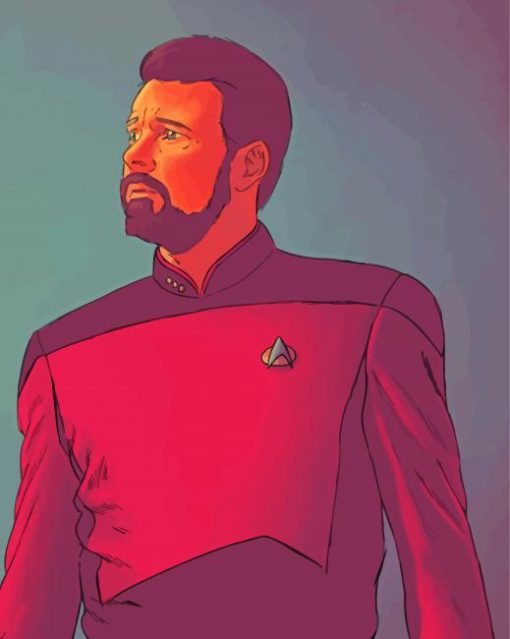 Illustration Commander Riker William Paint By Numbers