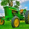 John Deere Tractor On Grass Paint By Numbers