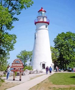 Marblehead Lighthouse In The USA Paint By Numbers