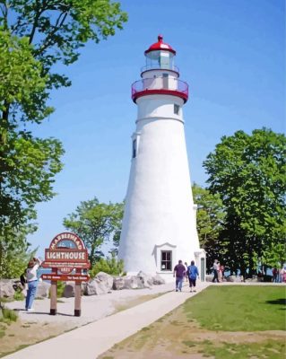 Marblehead Lighthouse In The USA Paint By Numbers