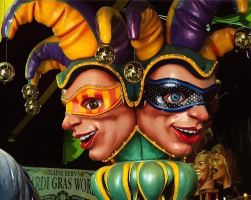 Mardi Gra Mask Art Paint By Numbers