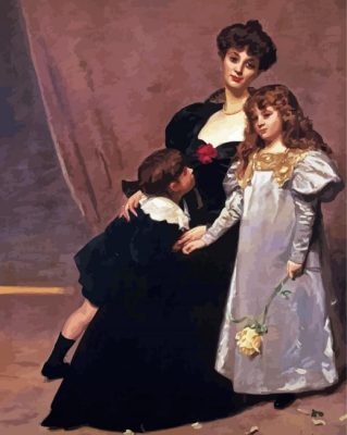 Mother And Children Carolus Duran Paint By Numbers