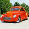 Orange Willys Coupe Car Paint By Numbers