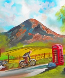 Phone Box In Mountain Paint By Numbers