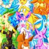 Pokémon Go Eeveelutions Anime Paint By Numbers