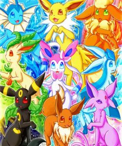 Pokémon Go Eeveelutions Anime Paint By Numbers