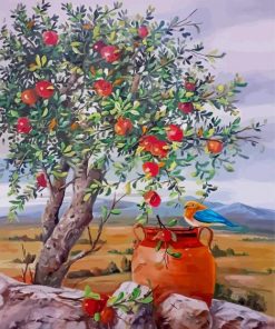 Pomegranate Tree Art Paint By Numbers