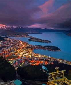 Queenstown At Night Paint By Numbers