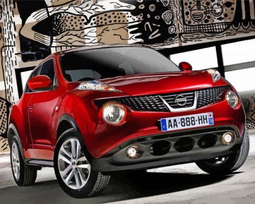 Red Nissan Juke Car Paint By Numbers