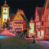 Rothenburg At Night Paint By Numbers