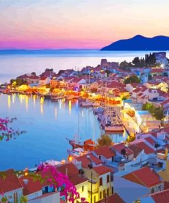 Samos Greece At Sunset Paint By Numbers