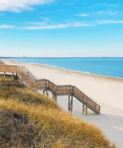 Sandy Neck Beach Stairs Paint By Numbers