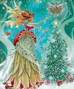 Snow Christmas Fairy Paint By Numbers