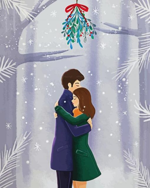 Snow Date Couple Paint By Numbers