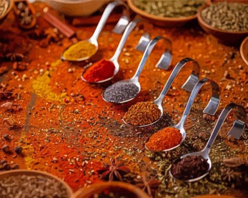 Spices And Spoon Paint By Numbers