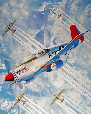 Tuskegee Airmen Planes Art Paint By Numbers