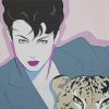 Woman With Cheetah By Patrick Nagel Paint By Numbers