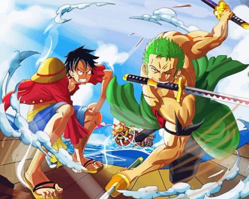 Zoro Luffy Manga Anime Paint By Numbers