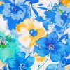 Abstract Blue Yellow Flowers Paint By Numbers