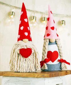 Aesthetic Gnomes Valentine Paint By Numbers