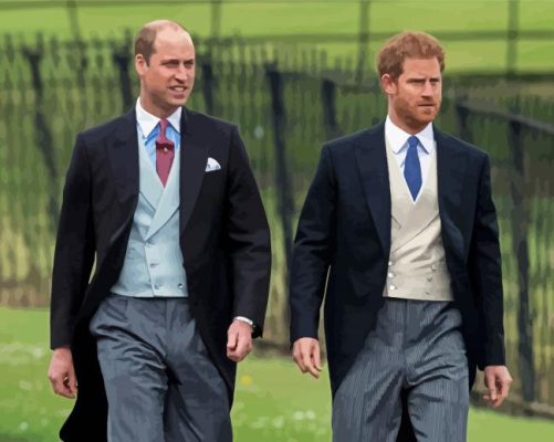 Aesthetic Prince William And Harry Paint By Numbers