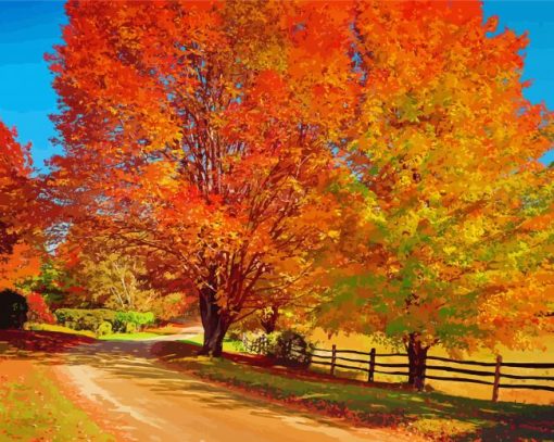 Autumn New England Paint By Numbers