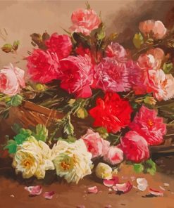 Basket Of Roses Art Paint By Numbers