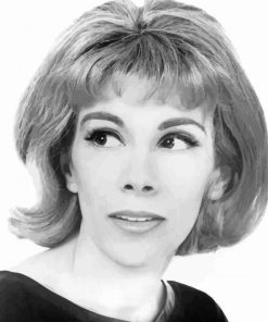 Black And White Joan Rivers Paint By Numbers