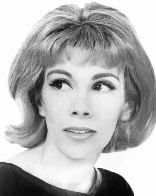 Black And White Joan Rivers Paint By Numbers