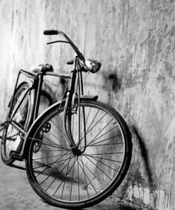 Black And White Old Bike Paint By Numbers