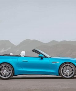 Blue Mercedes Sl Paint By Numbers