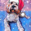 Christmas Cockapoo Abstract Paint By Numbers