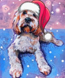 Christmas Cockapoo Abstract Paint By Numbers