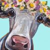 Cow Wearing Flower Crown Art Paint By Numbers