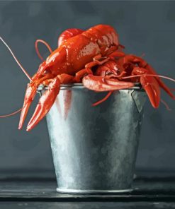 Crayfish In Small Bucket Paint By Numbers