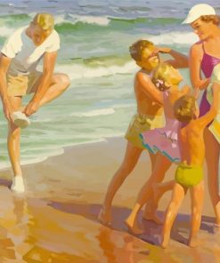 Happy Family Beach Paint By Numbers