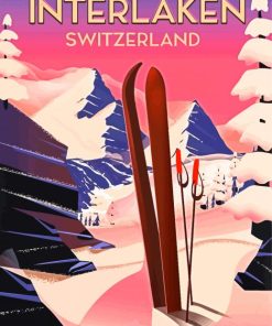 Interlaken Switzerland Poster Paint By Numbers