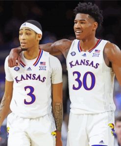 Kansas Jayhawks Basketballers Paint By Numbers